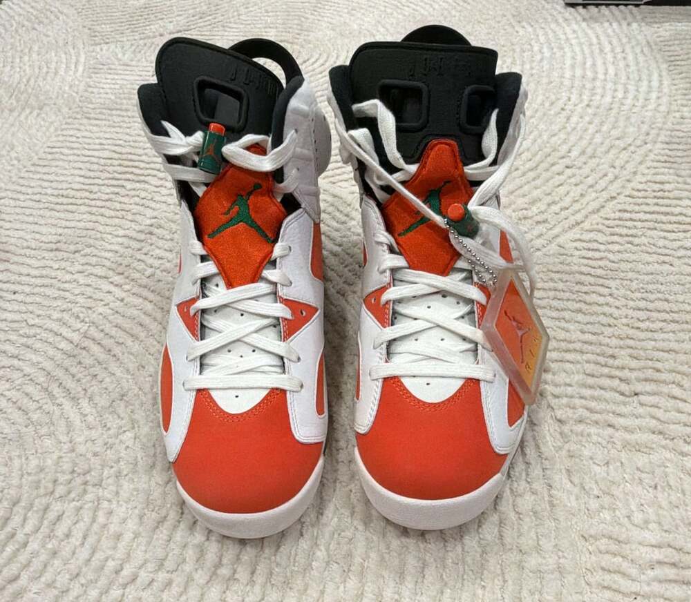 Jordan Air Jordan 6 Retro Gatorade Size 10 White Orange